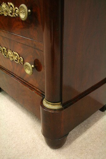 Antique French Empire Style Tall Chest of Drawers
