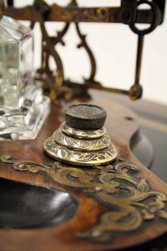 Antique Victorian Inkwell Deskset