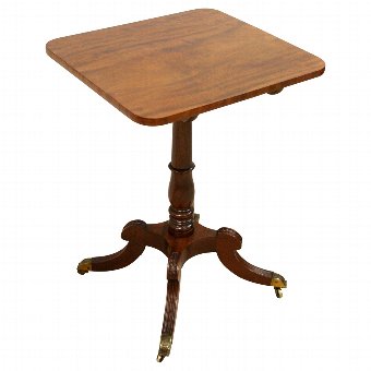 Late George IV Mahogany Snap Top Occasional Table