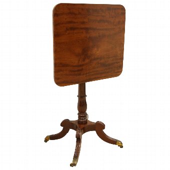 Antique Late George IV Mahogany Snap Top Occasional Table