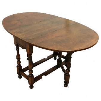 Antique Jacobean Style Oak Gateleg Table