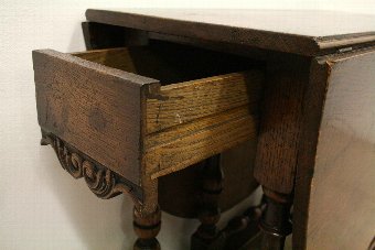 Antique Jacobean Style Oak Gateleg Table