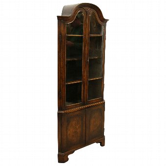 Georgian Style Burr Walnut Corner Cupboard