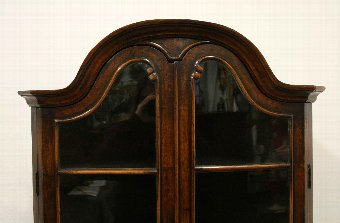 Antique Georgian Style Burr Walnut Corner Cupboard