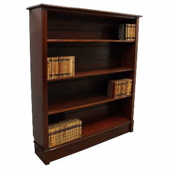 Late Victorian Mahogany Open Bookcase