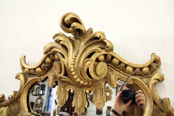 Antique Pair of Rococo Style Gilt Mirrors