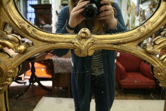 Antique Pair of Rococo Style Gilt Mirrors