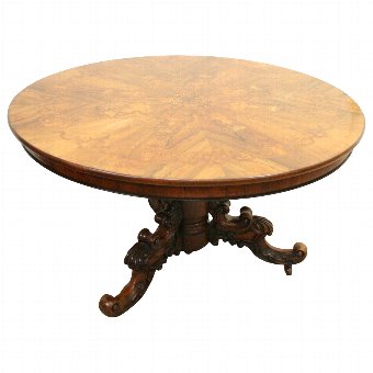 Victorian Rosewood Marquetry Inlaid Breakfast Table
