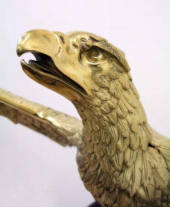 Antique Cast Brass Tabletop Eagle Lectern