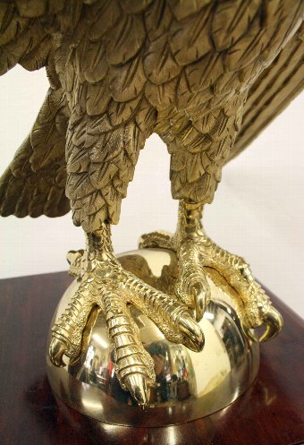 Antique Cast Brass Tabletop Eagle Lectern