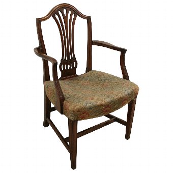 Antique Set of 8 Hepplewhite Style Mahogany Dining Chairs
