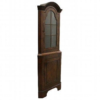 George II Style Walnut Corner Cabinet