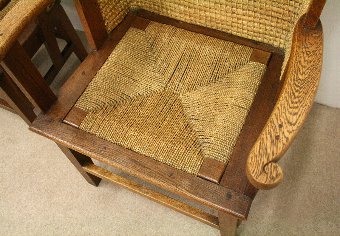 Antique Pair of Ladies and Gents Orkney Chairs