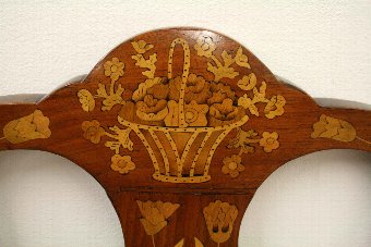 Antique Set of 4 Dutch Marquetry Chairs