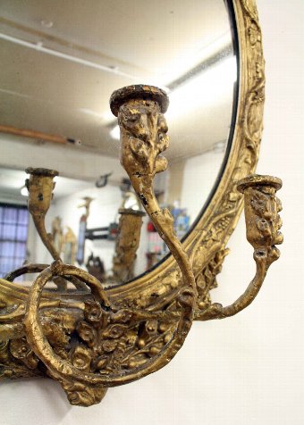 Antique Pair of George III Gilt Mirrors/Girandole