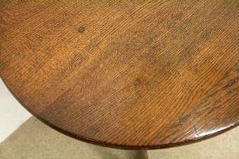 Antique Oak Circular Occasional Table