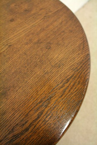 Antique Oak Circular Occasional Table