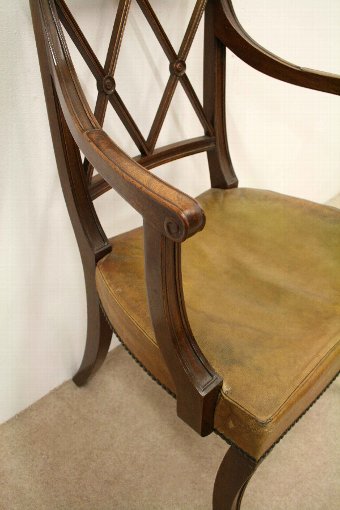 Antique Set of 10 Hepplewhite Style Mahogany Dining Chairs