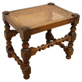 Jacobean Style Bergere Stool