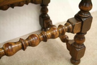 Antique Jacobean Style Bergere Stool