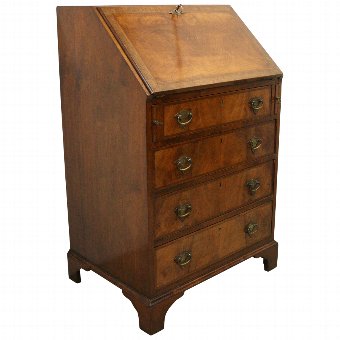 George II Style Walnut Bureau