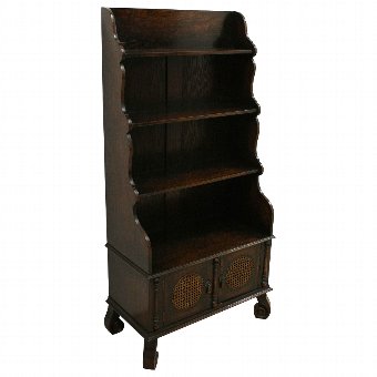 Jacobean Style Oak Waterfall Bookcase