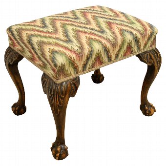 George III Style Stained Beech Stool