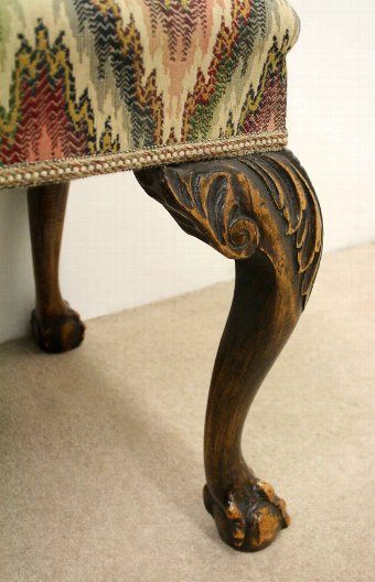 Antique George III Style Stained Beech Stool