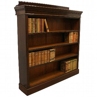 Edwardian Mahogany Open Bookcase