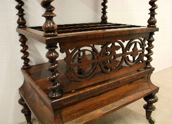 Antique Mid Victorian Rosewood Whatnot/Canterbury