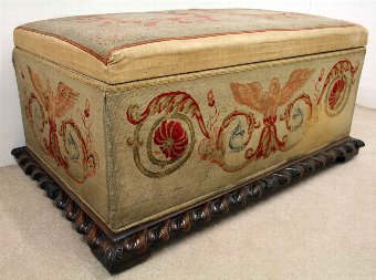 Antique Late George IV Rosewood Ottoman