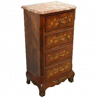 French Marble Top Secretaire Chest