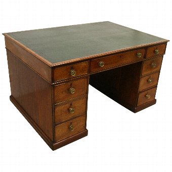 George III Mahogany Partners Desk