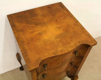 Antique Small Walnut Bedside Table