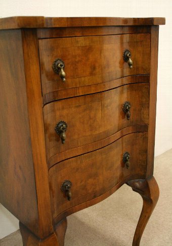 Antique Small Walnut Bedside Table