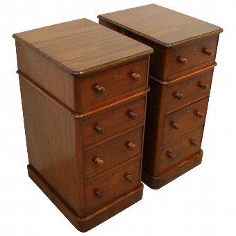 Pair of Victorian Mahogany Bedside Chests/Lockers