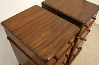 Antique Pair of Victorian Mahogany Bedside Chests/Lockers