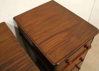 Antique Pair of Victorian Mahogany Bedside Chests/Lockers