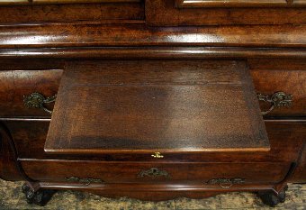 Antique Dutch Burr Wood Display Cabinet