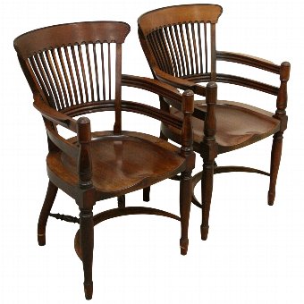 Pair of Mahogany Desk Chairs
