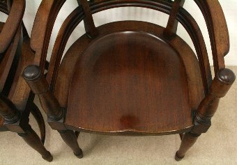Antique Pair of Mahogany Desk Chairs