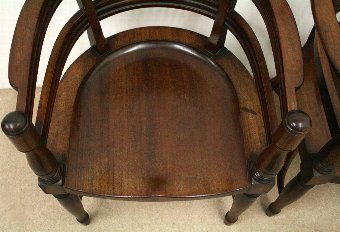 Antique Pair of Mahogany Desk Chairs