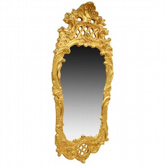 Rococo Style Gilt Gesso Wall Mirror