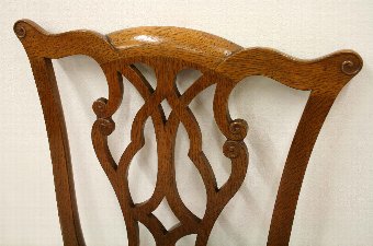 Antique Wheelers Oak Gossip Chair