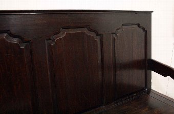 Antique Late George III Oak Hall Bench