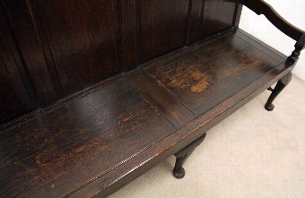 Antique Late George III Oak Hall Bench