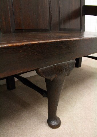 Antique Late George III Oak Hall Bench