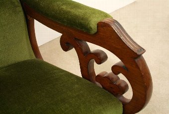 Antique Swedish Mahogany Framed Rocking Chair