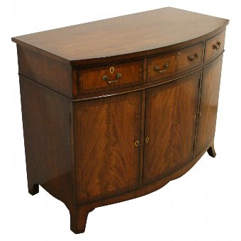 George II Style Mahogany Bow Front Cupboard