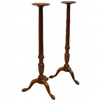 Pair of Mahogany Torcheres